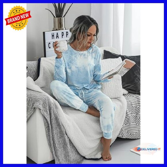 Women's Long Sleeve Jogger Set - Comfy Loungewear Pajamas - OEKO-TEX Certified - Picture 5 of 8